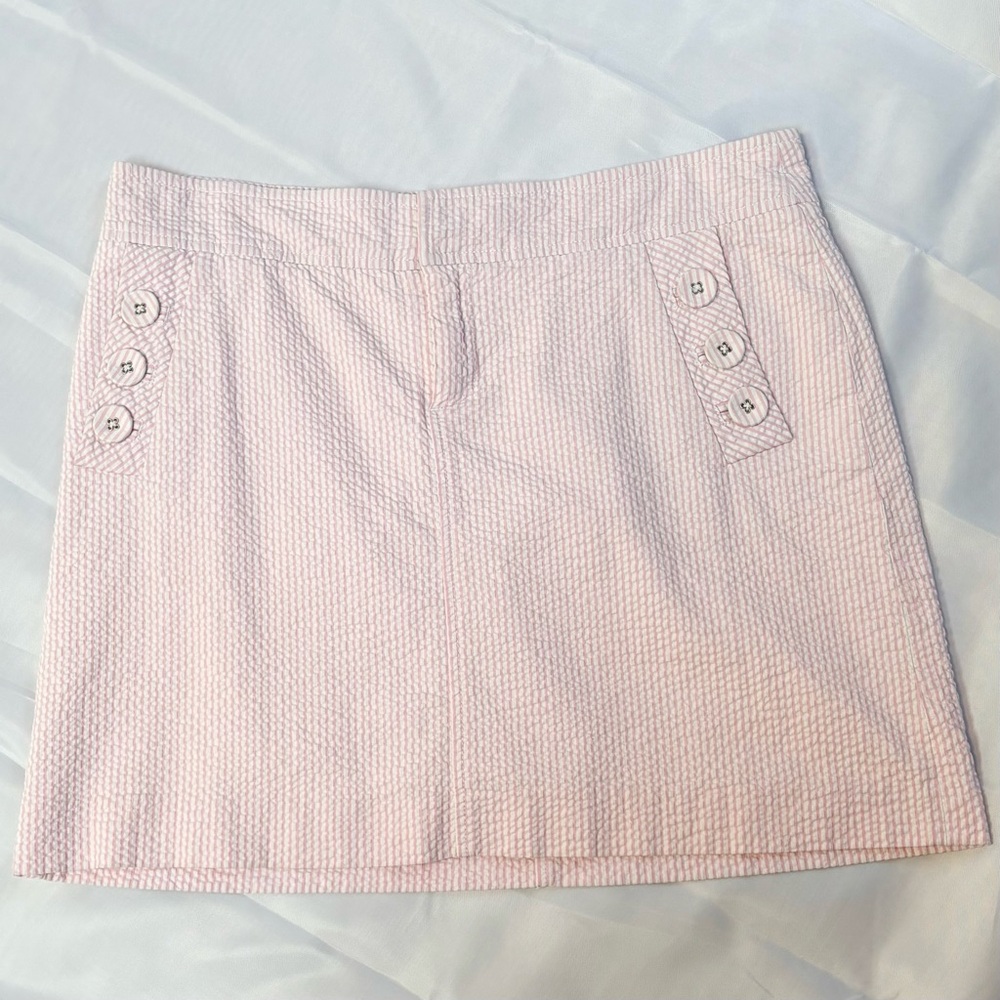 Lilly Seersucker Skirt - Pink 8